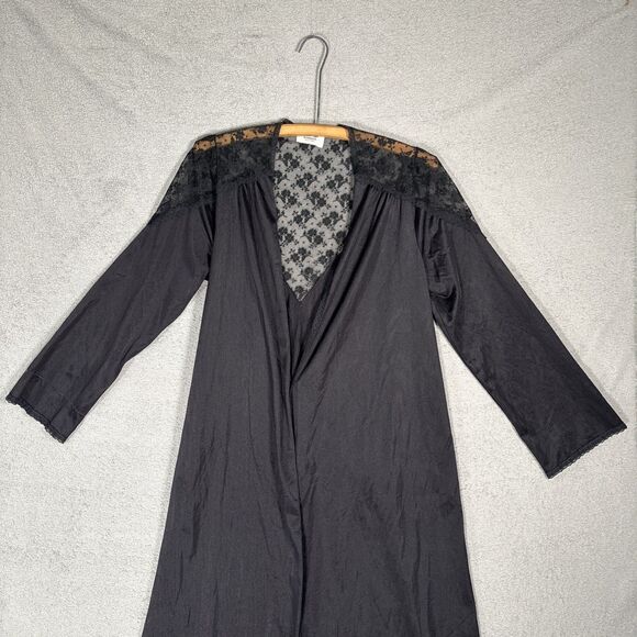 Vintage Paramount S Robe Peignoir Duster Victorian Goth Whimsigoth Witchy Occult - Picture 2 of 16